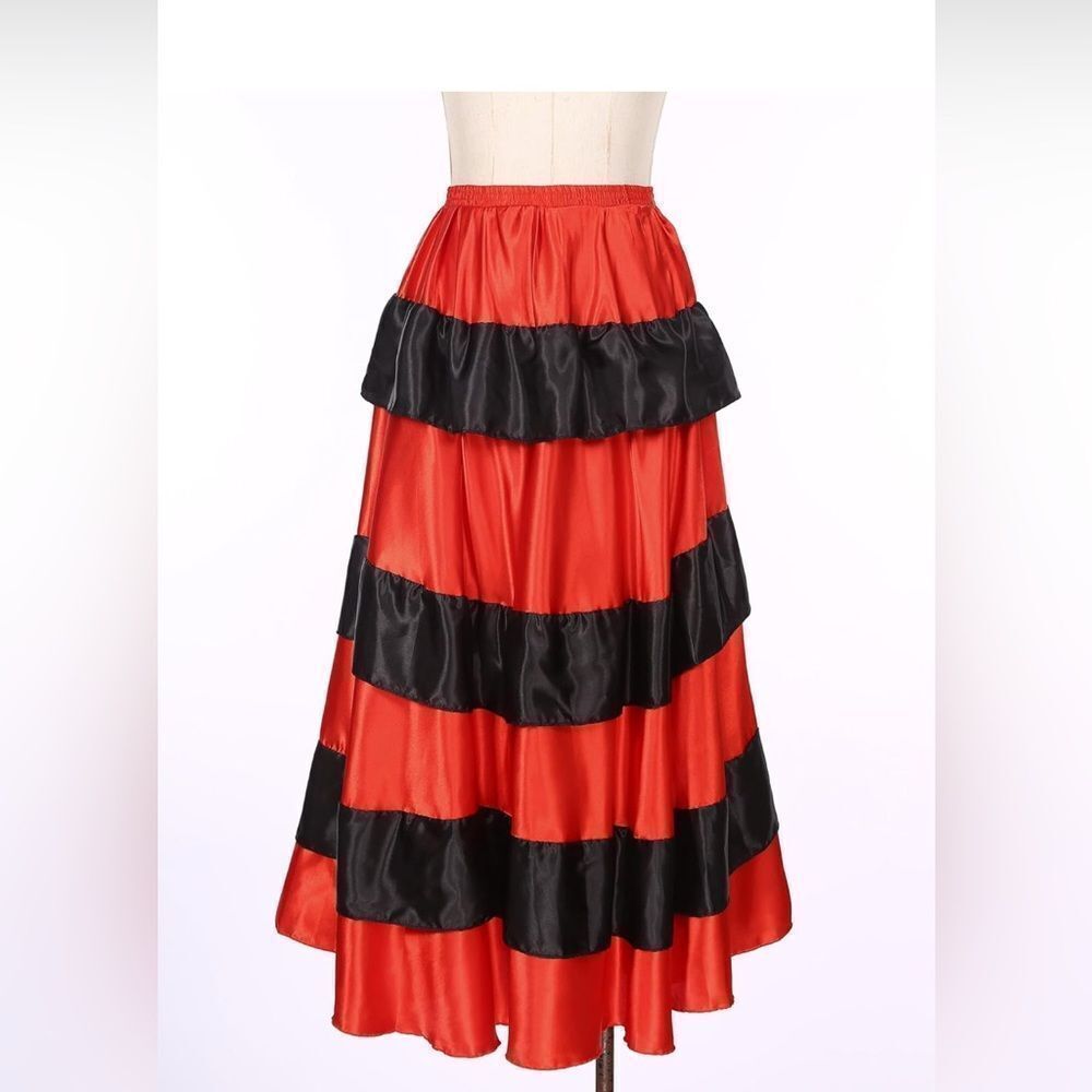 Flamenco belly dance women’s maxi skirt wiht ruffles